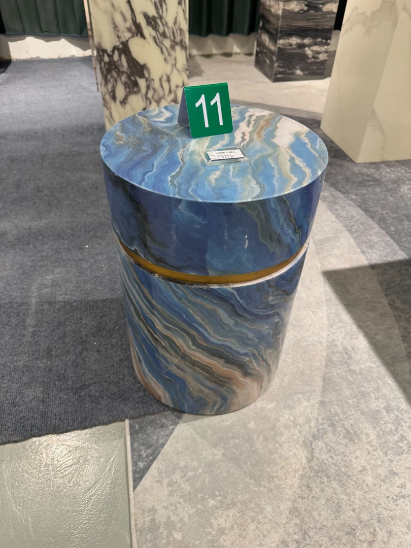 大理石天空蓝石墩花架