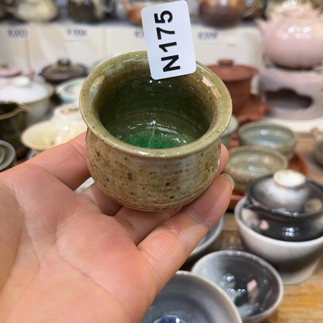 茶杯朱泥我***绿陶瓷艺术