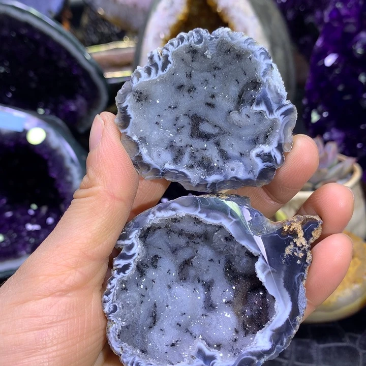 水晶福利蓝晶盆未镶嵌