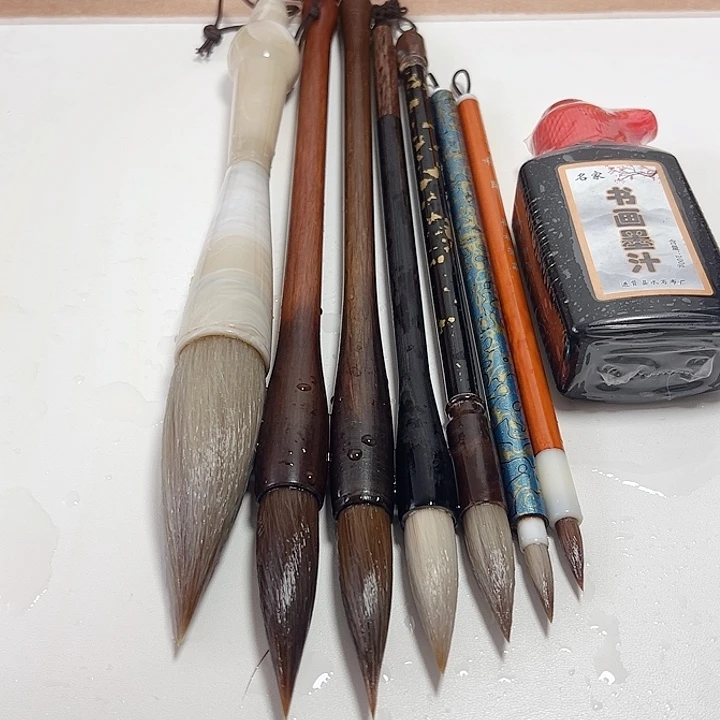 毛笔组合七支送墨汁