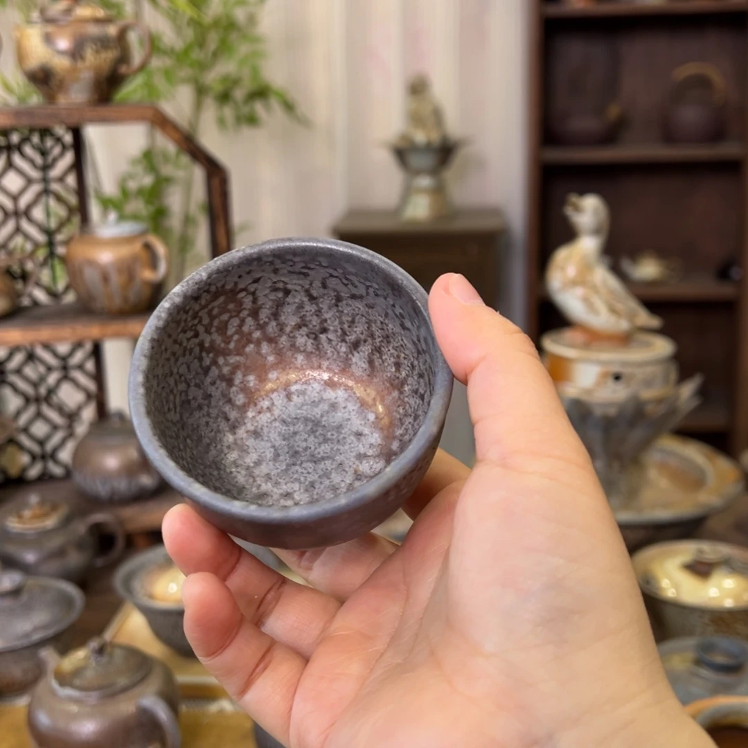 20中白窑藏缸杯柴烧