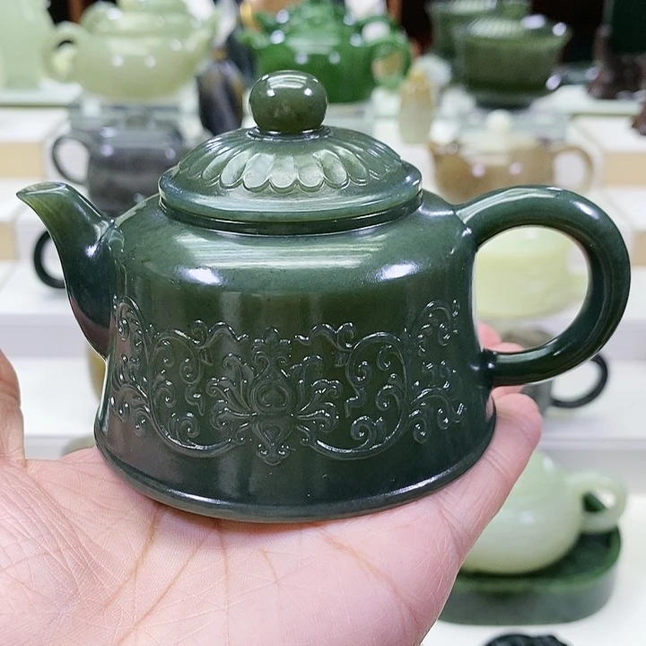 未镶嵌和田玉挂件茶壶170m l