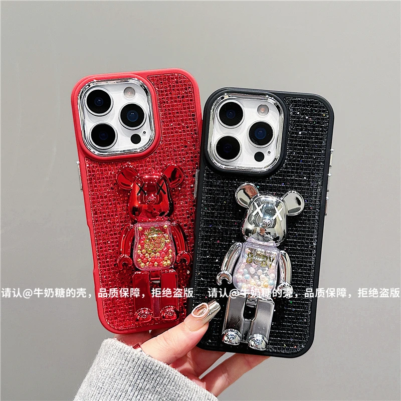 电镀镜框闪钻适用苹果17/iPhone/华为pura80手机保护壳防摔潮爆款