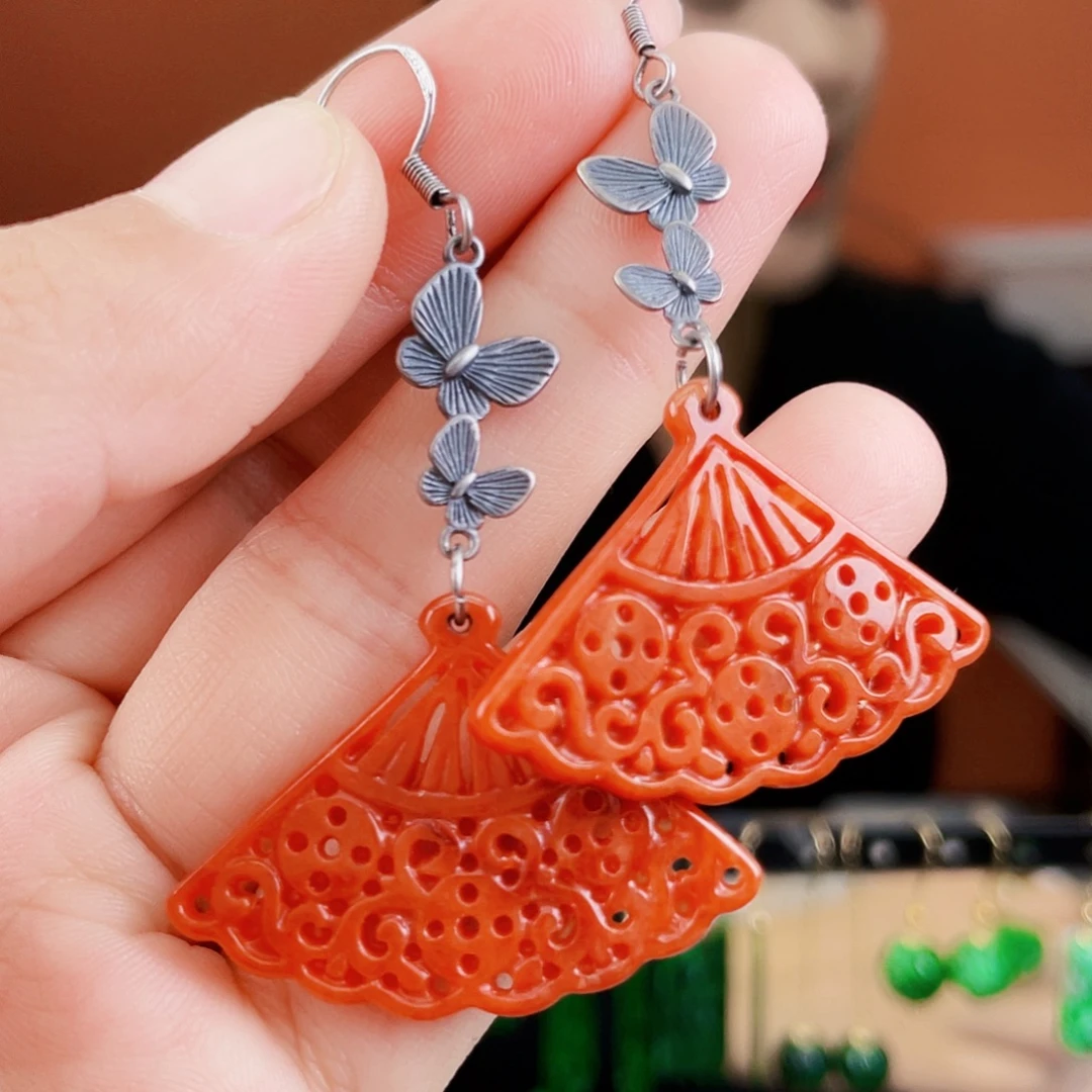 翡翠未镶嵌耳饰饰品