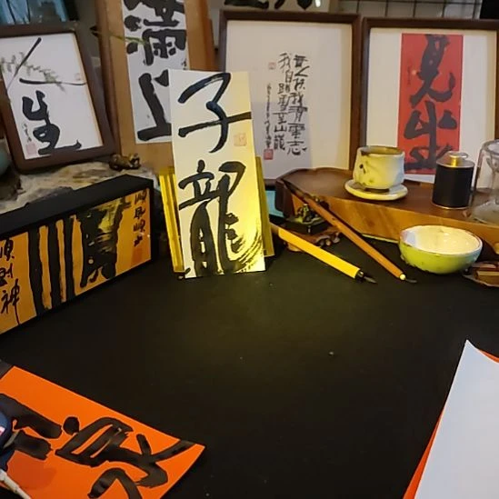 手写字定制摆台展示