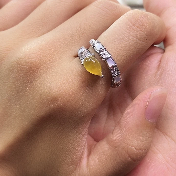 银S925镶嵌蛇纹石玉手链揍*丢