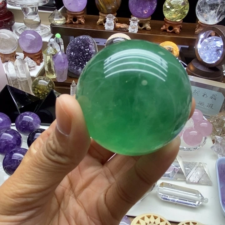 水晶摆件未镶嵌绿莹石球