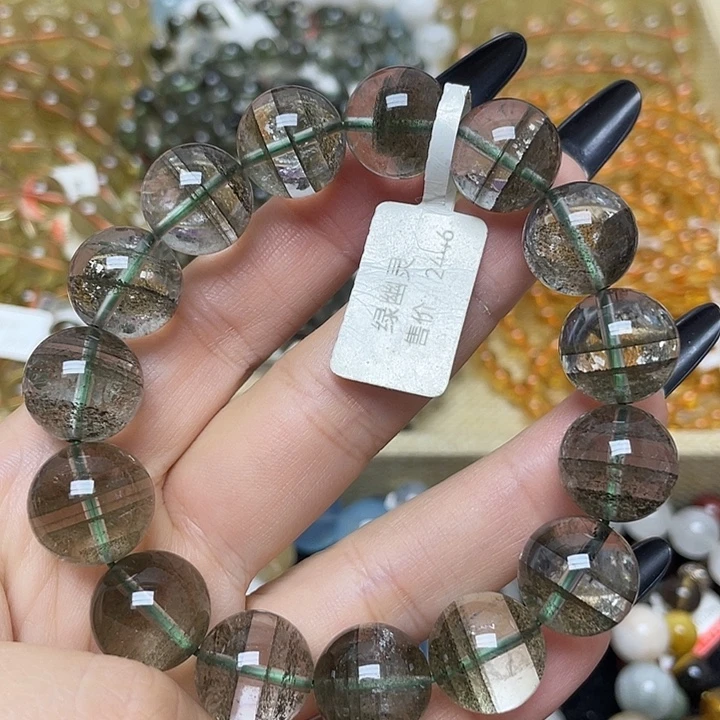 水晶手链未镶嵌千层绿幽灵14.2