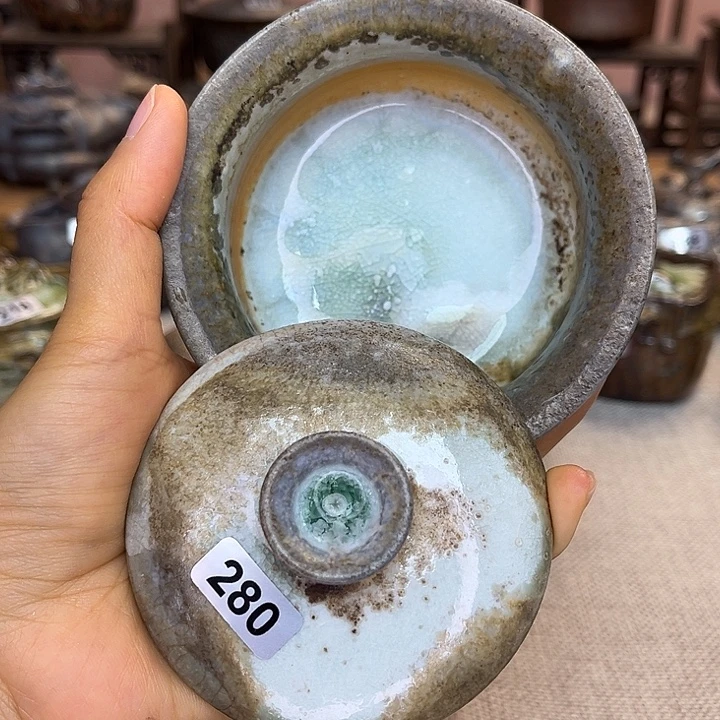 裸柴烧陶瓷手工茶器