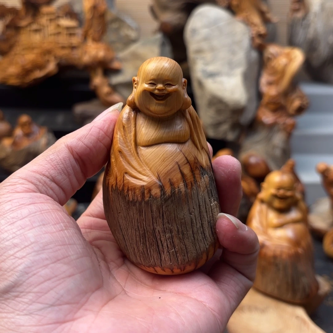 半***生柏木太行崖柏手工雕刻