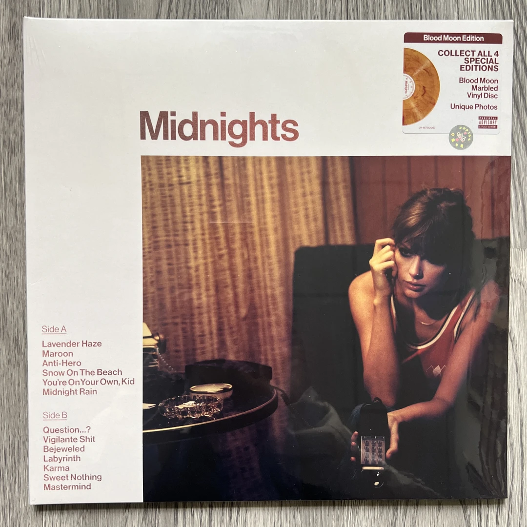 霉霉 Taylor Swift Midnights 全新未拆黑胶LP