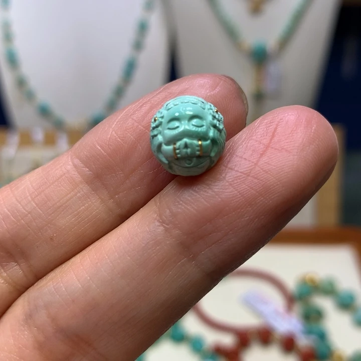 绿松石未镶嵌人鱼猪