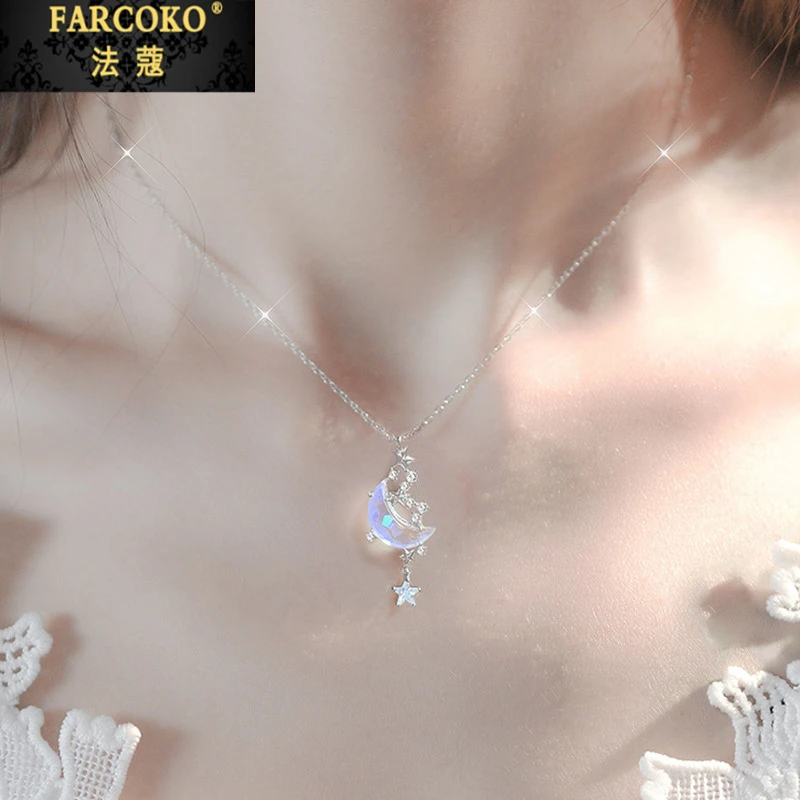 法蔻月溅星河项链女高级精致锁骨链送女友老婆生日情人节礼物