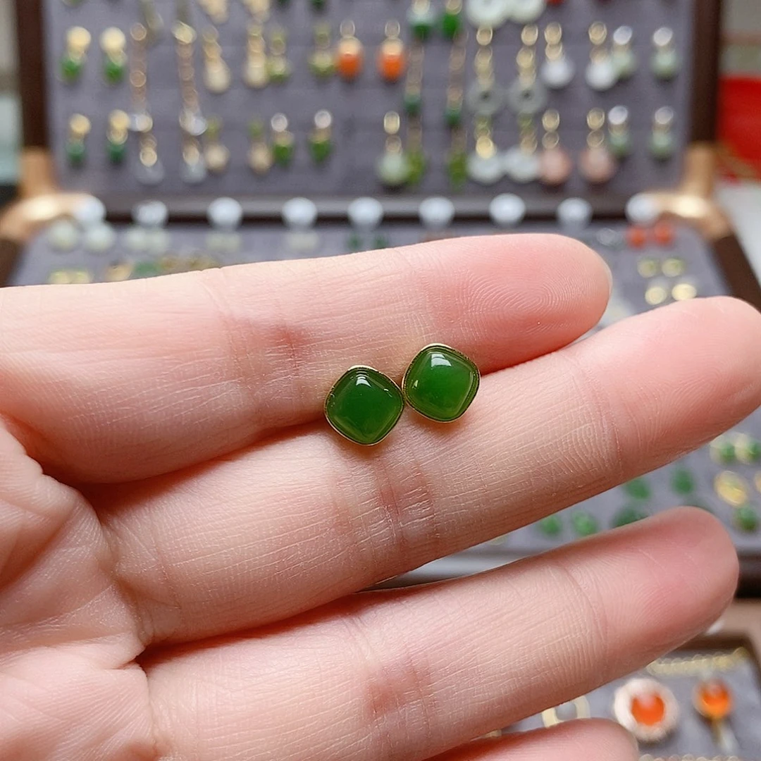 银S925镶嵌手链和田玉