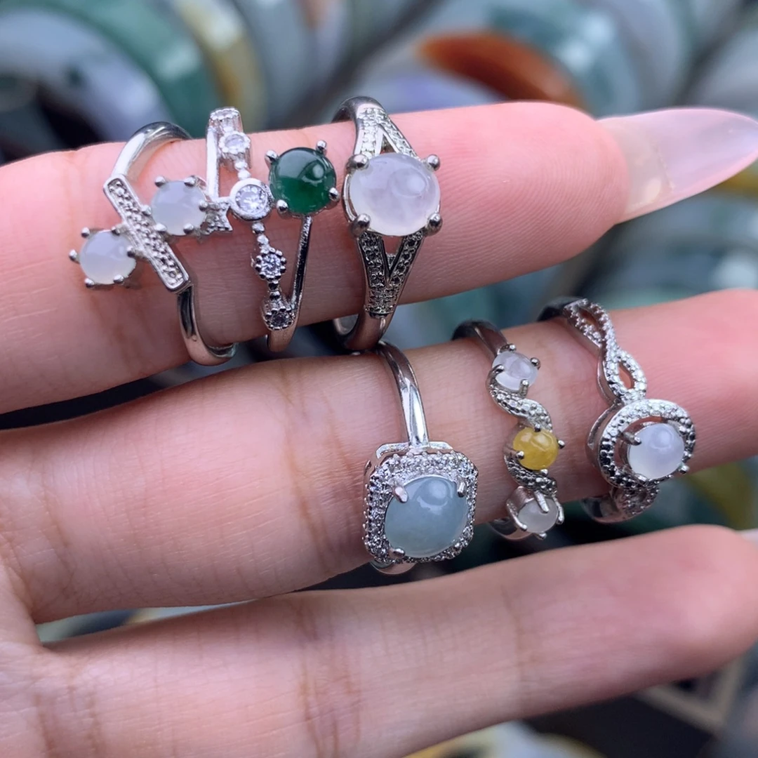 翡翠未镶嵌挂件戒指多样性发一件