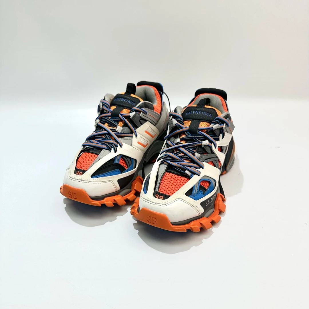 95新 Balenciaga/巴黎世家 39码 橙白Track1.0老爹鞋 99新SY0727