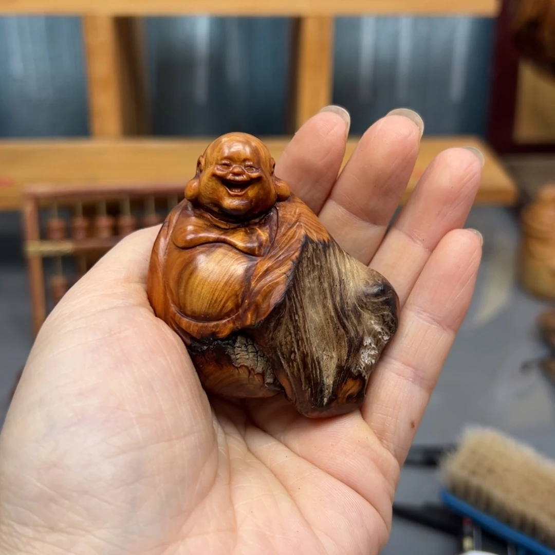 林***肆木崖柏木摆件手把件，