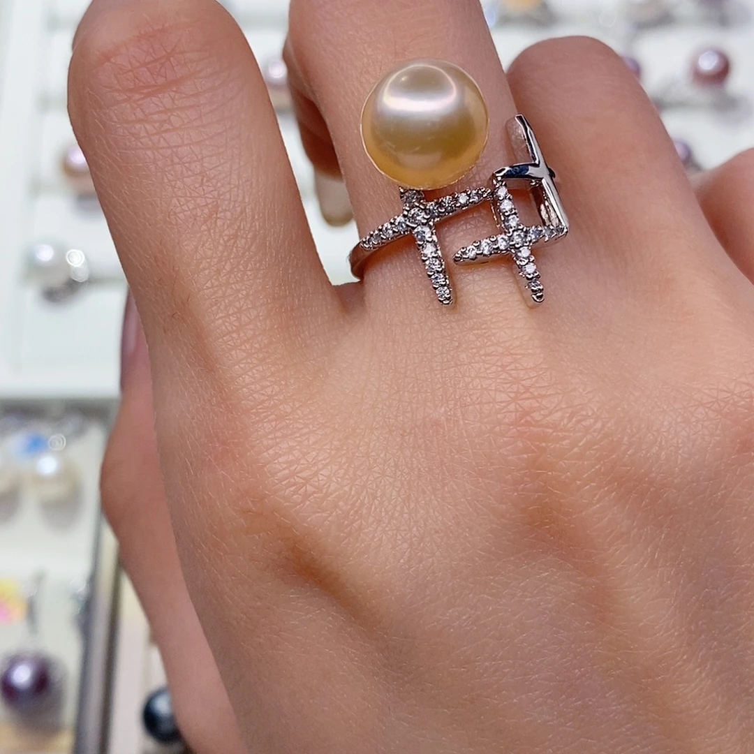 未镶嵌淡水珍珠戒指