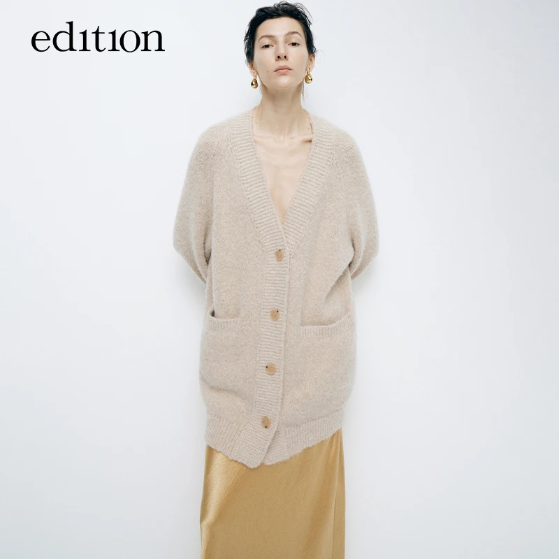 【达人专享】edition金葱纱羊驼毛羊毛开衫#EBD1CAR019