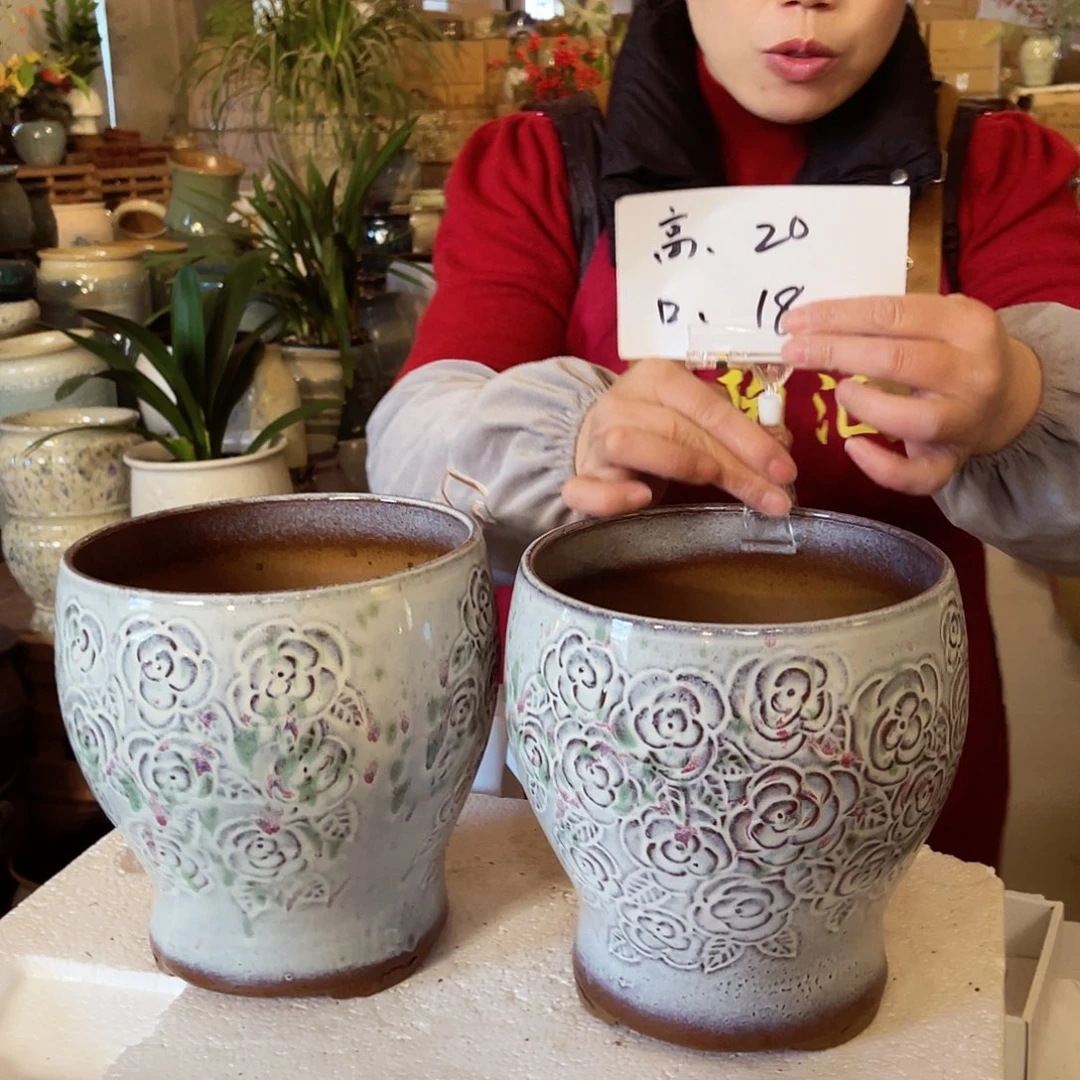 紫砂花盆高度20口径18