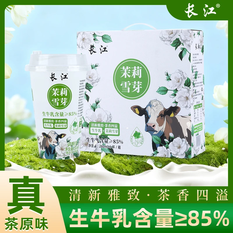 新品杯装茉莉雪芽生牛乳85%休闲饮品调制乳礼盒装