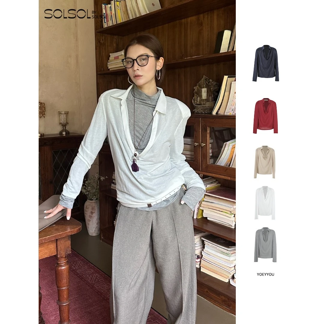 YOEYYOU 设计师品牌 25秋冬新品 小翻领荡量收腰上衣SOLSOL买手店