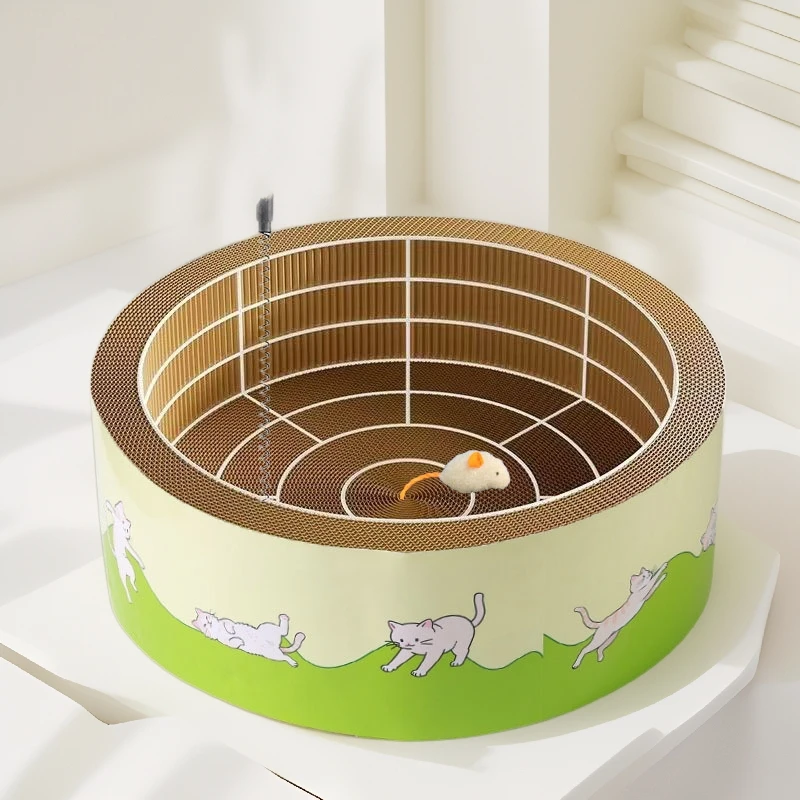 深坑碗形大号猫抓板耐磨耐抓瓦楞纸不掉屑配逗猫棒猫咪用品