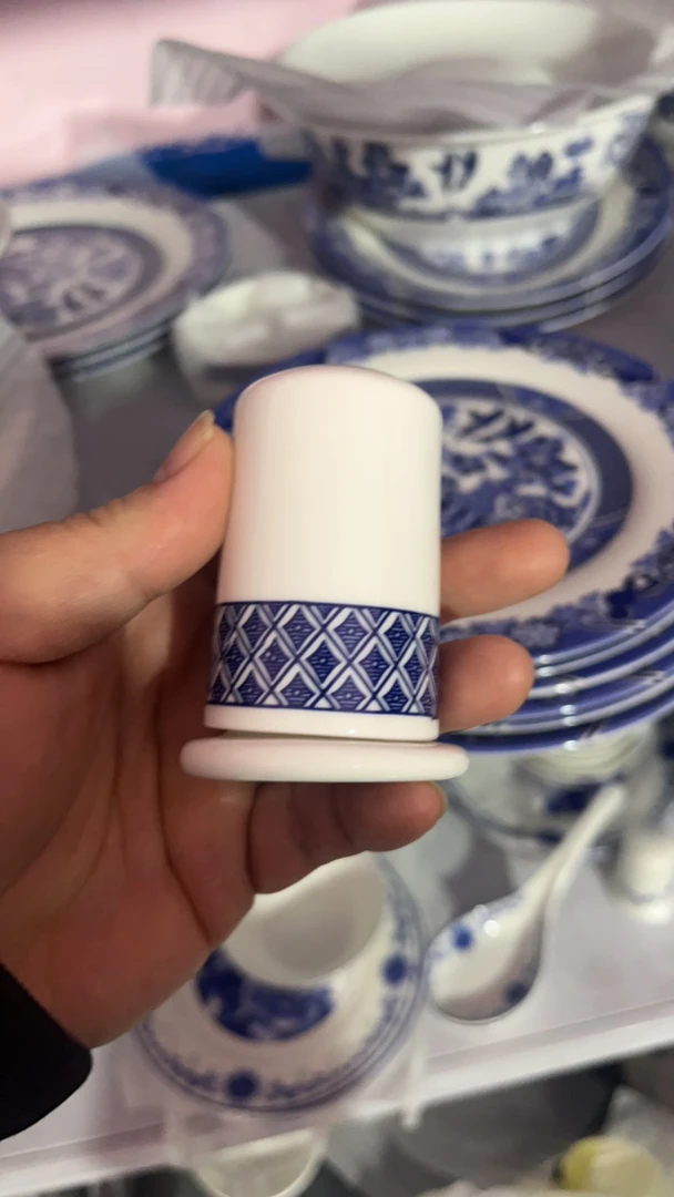 景德镇陶瓷古典园林牙签筒