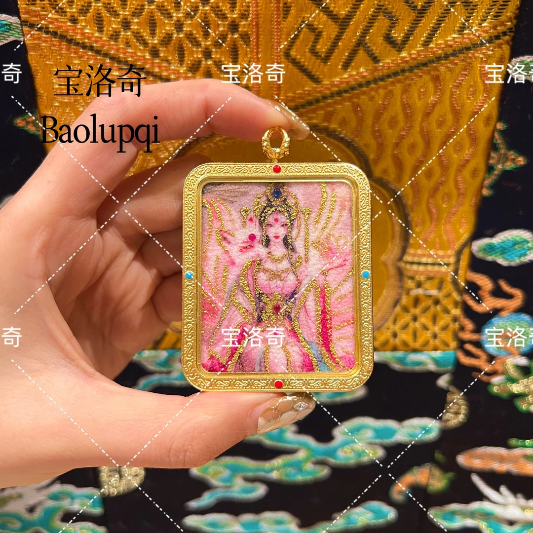 宝洛奇BLQTK-070 幻烟粉姬凤九本尊手工砂双面唐卡