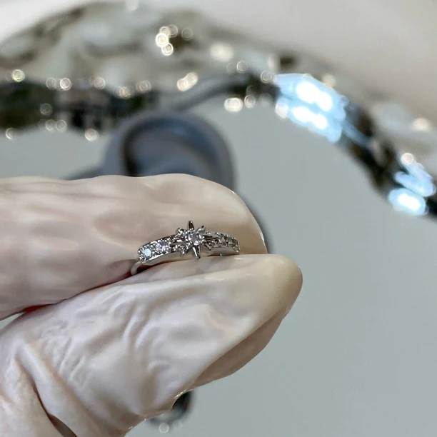 铜合金锆石耳饰 【K64】八芒星时尚轻奢气质耳圈女饰品耳钉通勤ins