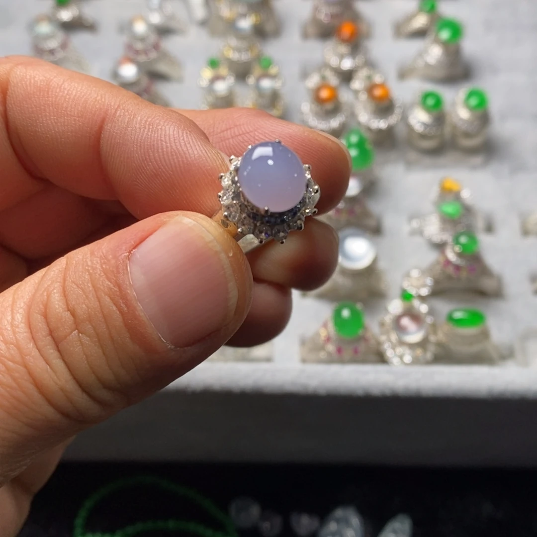 真***王定制翡翠未镶嵌裸石蛋面