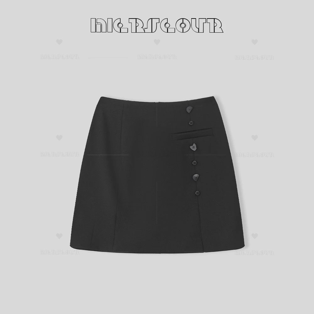 新款简约设计感百搭短裙586213