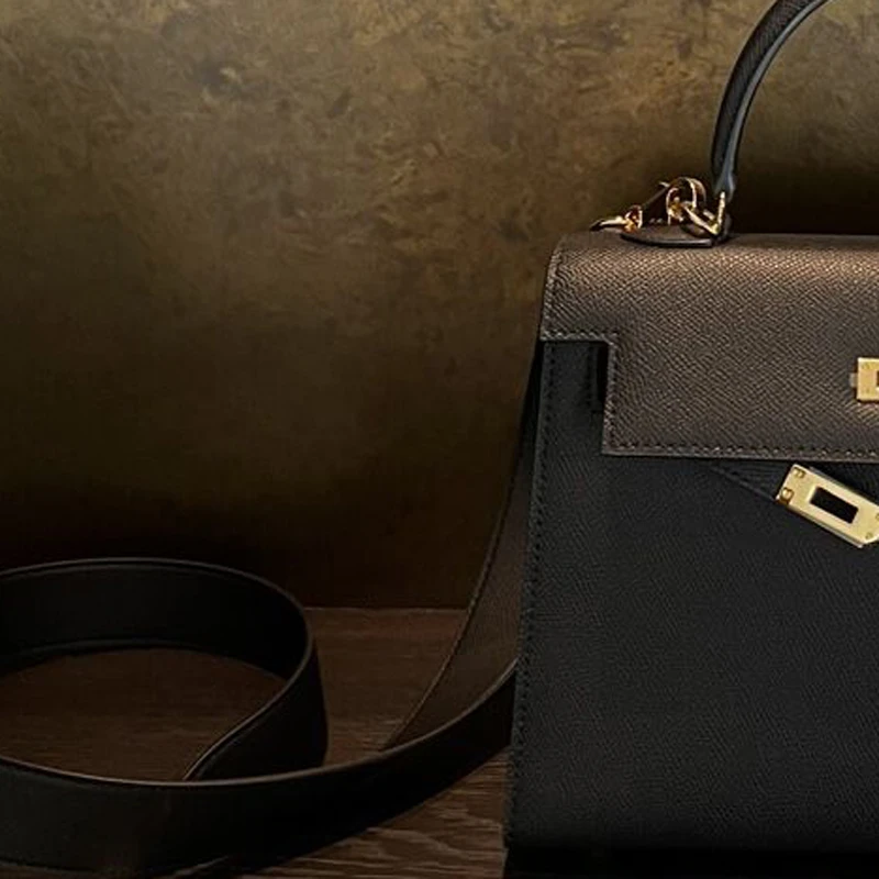 【可觅高定】EP手掌纹二代手提包女包 法原版嵿牛皮 半手蜡线沙菲线