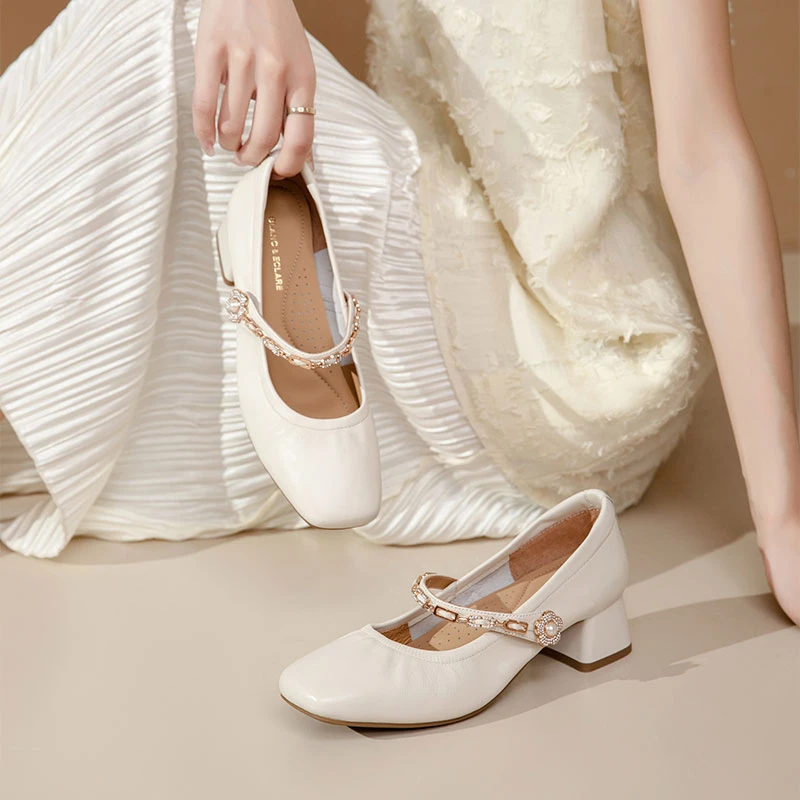 羊皮玛丽珍透气浅口明星同款网红女鞋女鞋今年2025新款高级感