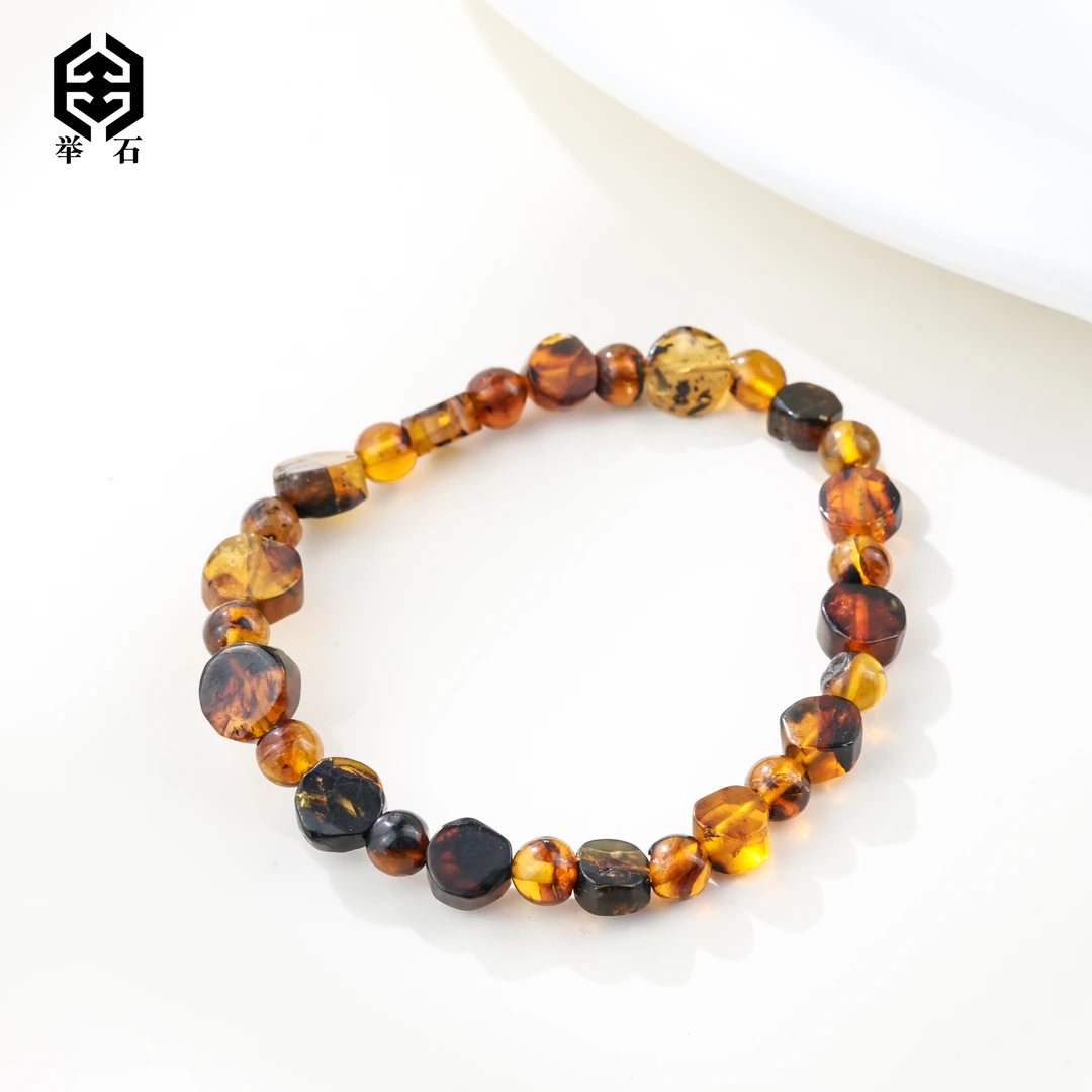 【举石优选】S0226-H78-0028琥珀手串(一件/多样性发/约3-7mm+）F