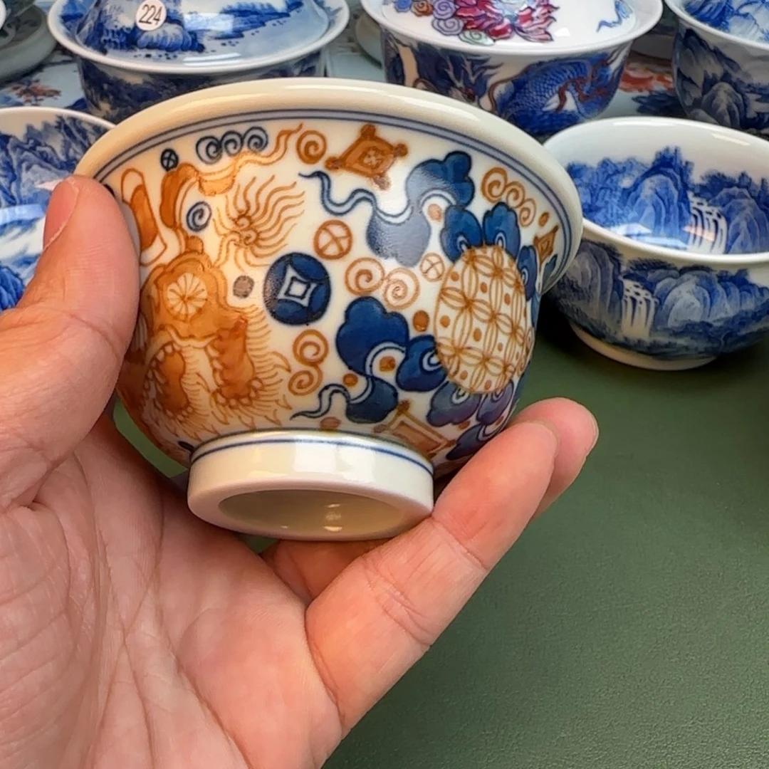 纯手工纯手绘茶具石头261