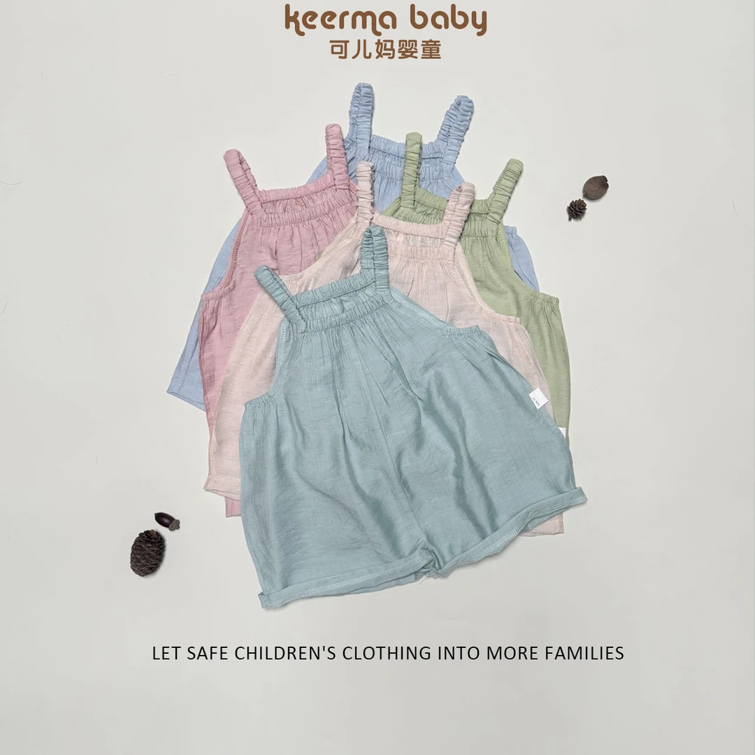 【凉凉短裤】婴儿衣服夏季休闲背带短裤男童女宝宝潮童装吊带外出裤