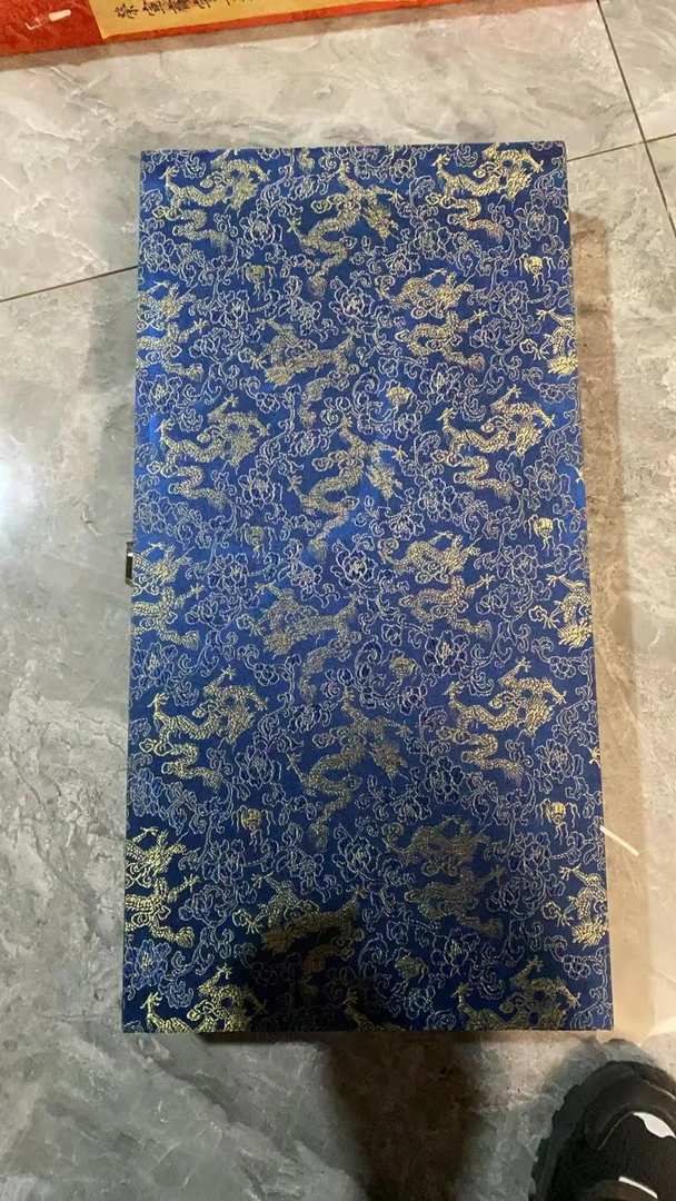 三希蓝盒流水摆件一件《日月旧戊臻选阁》