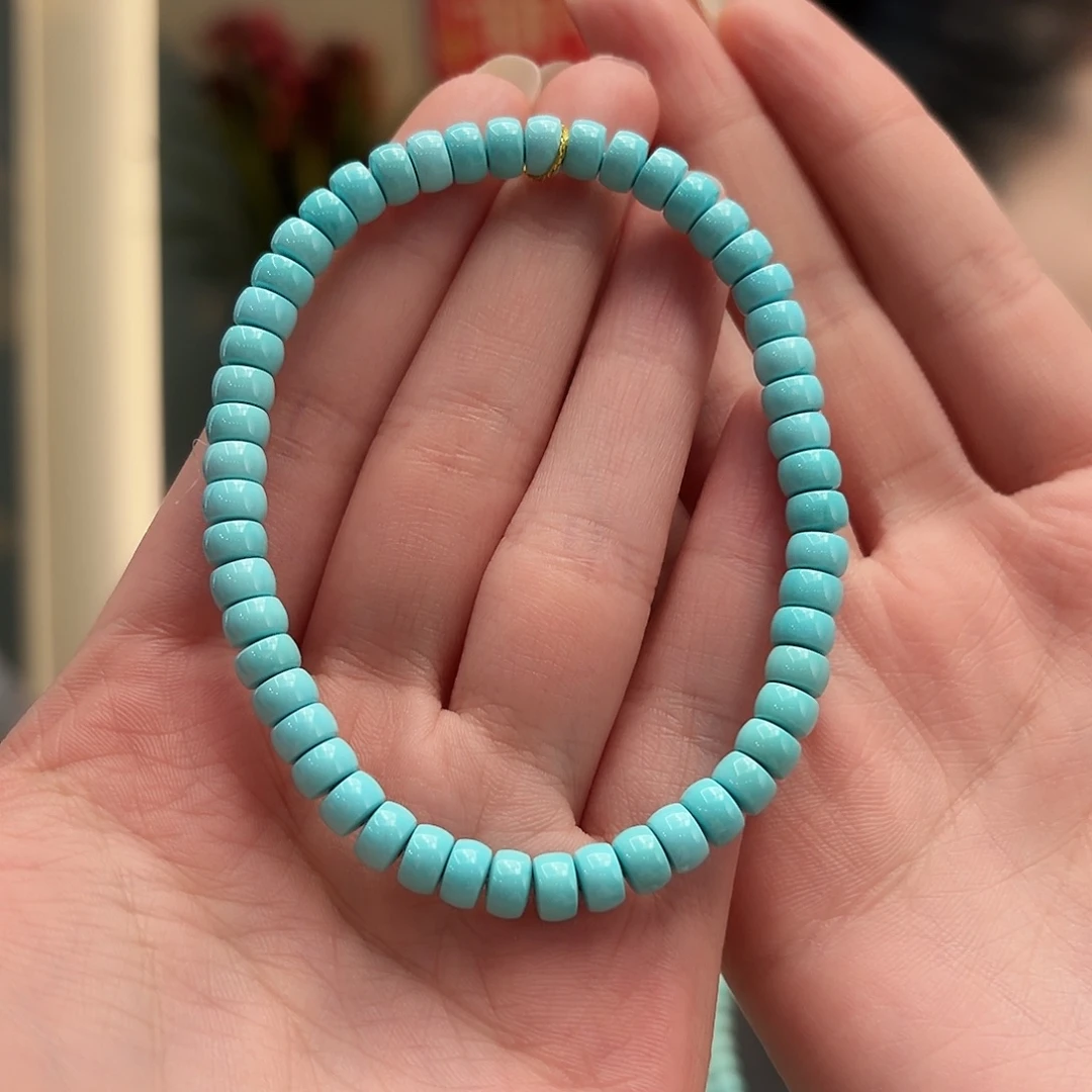 H***暖绿松石未镶嵌颈饰