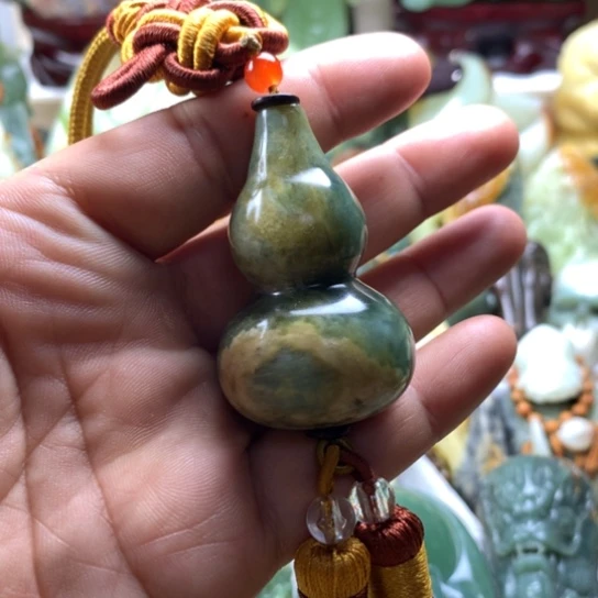 蛇纹石玉未镶嵌岫玉手把