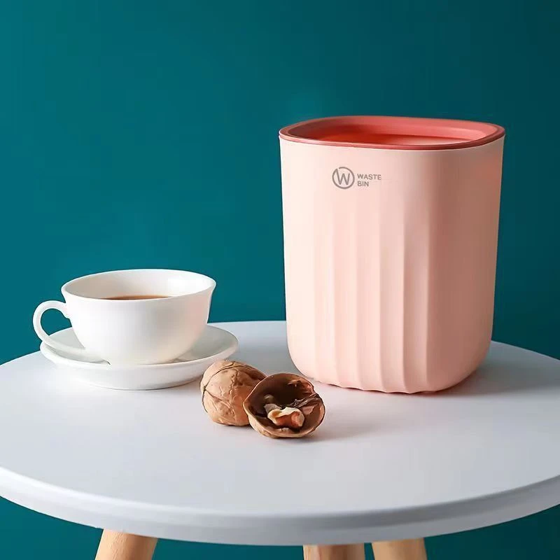 可爱简约家用客厅卧室卫生间宿舍办公室床头桌面小号无盖方形纸篓