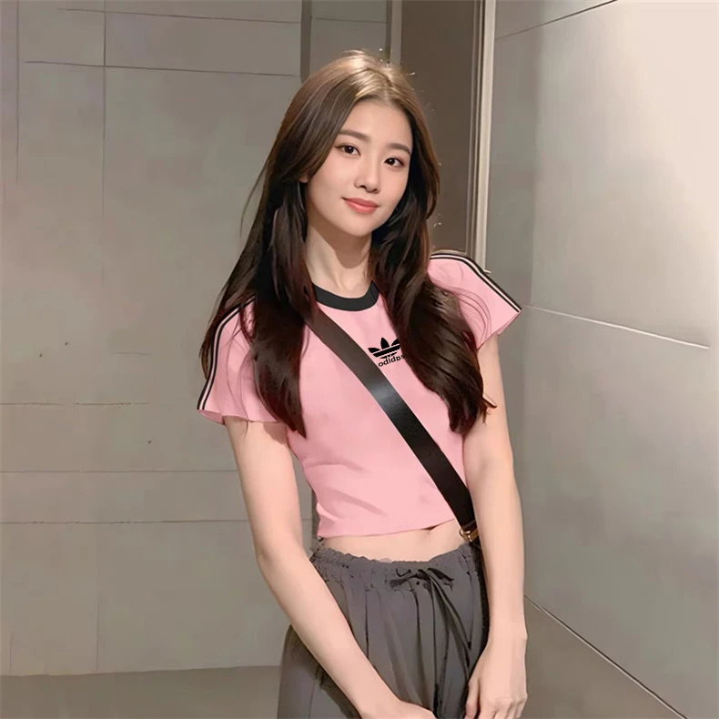 夏季新款女款修身无边休闲百搭T恤5578