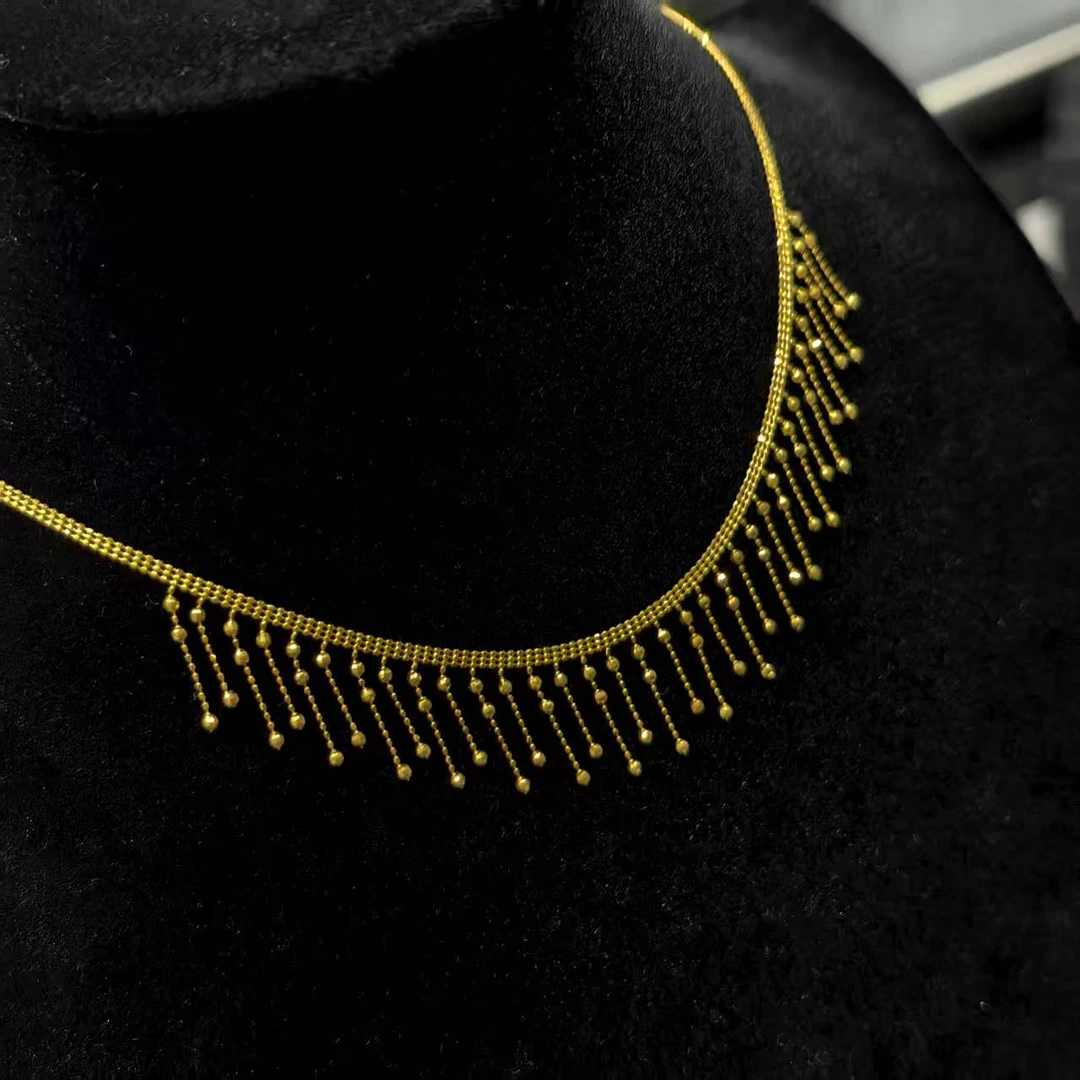 18k金手工蕾丝一帘幽梦45cm可调节