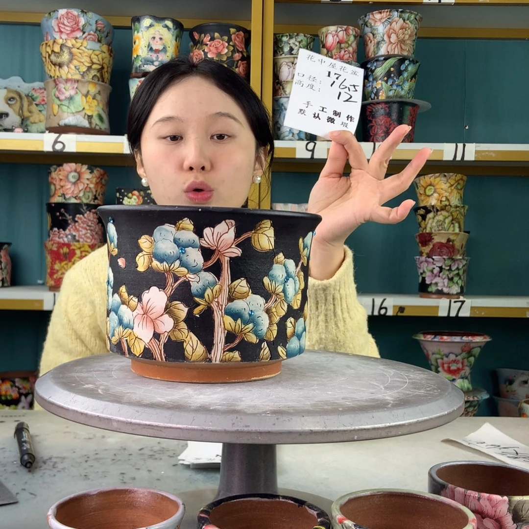 陶景德镇手工花盆17