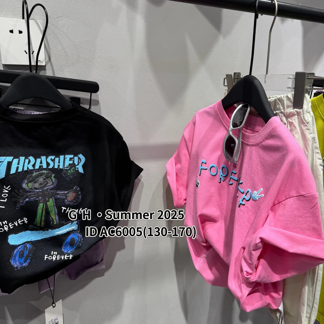 505538  韩版男童女童舒适时尚洋气百搭日常短袖