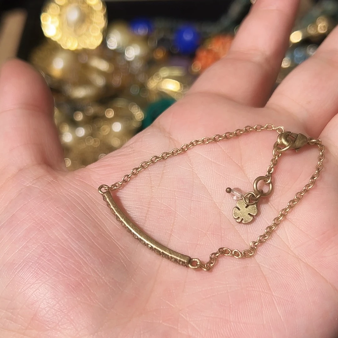 纯铜合成碳硅石手链 不退换