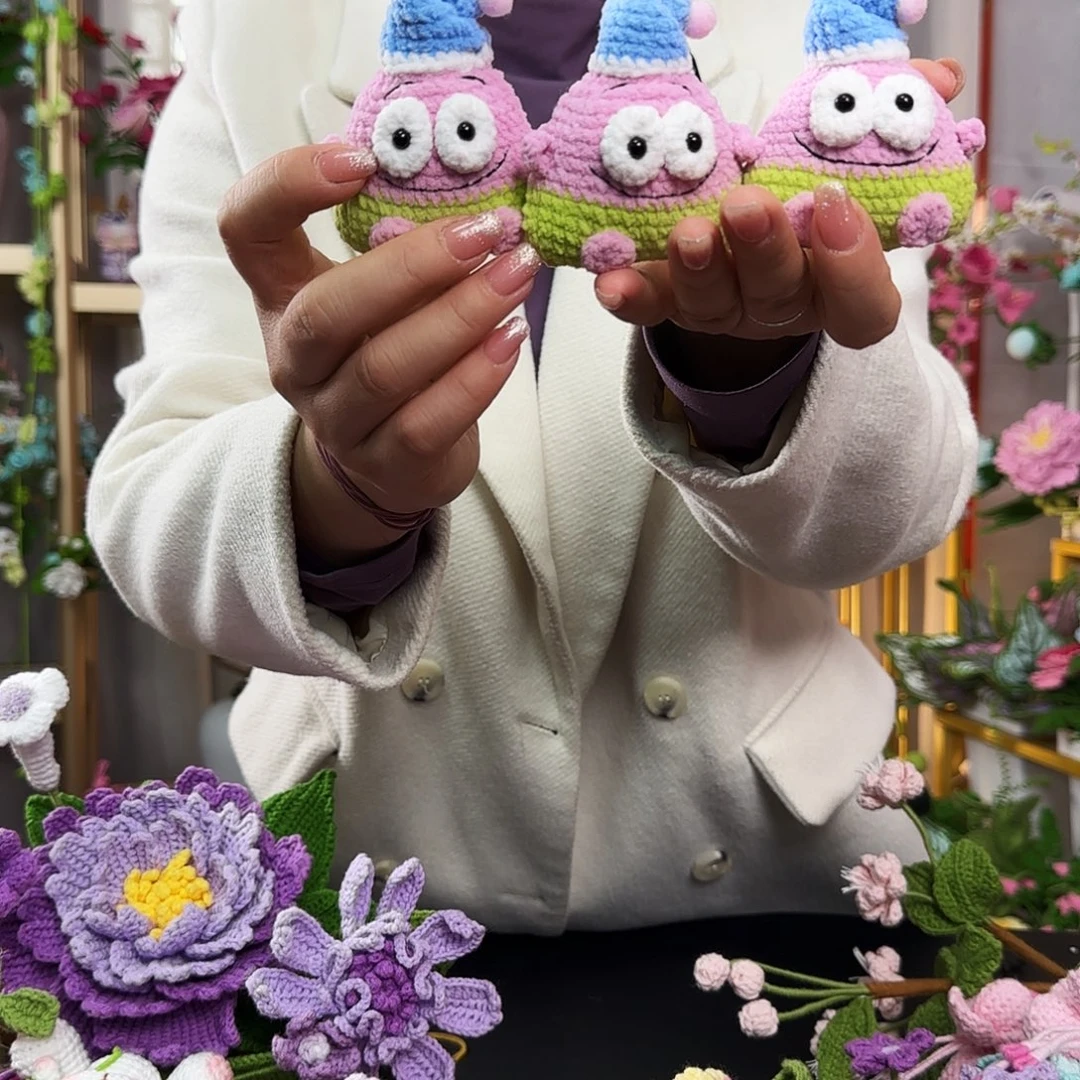 纯手工钩织钩织玩偶3个