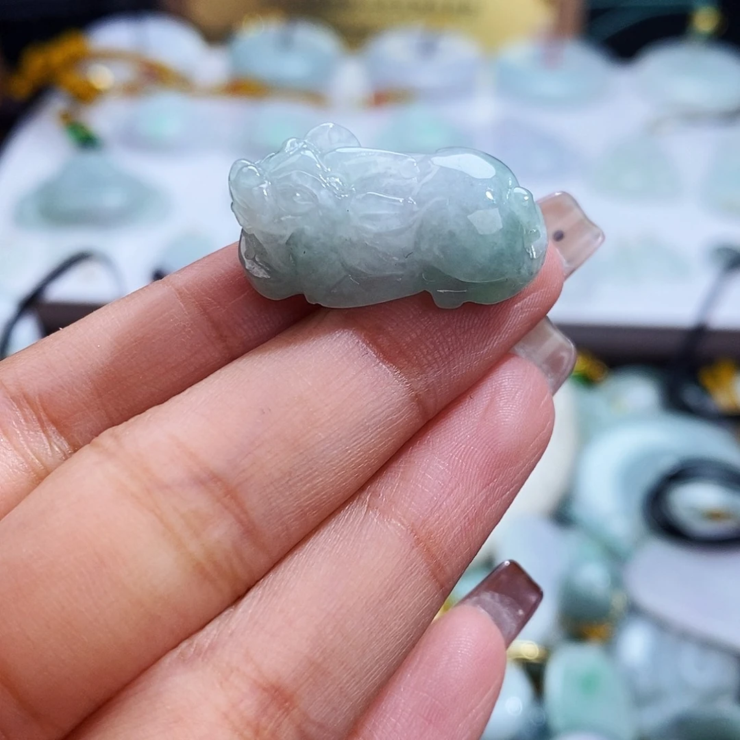 翡翠未镶嵌毛衣链9875