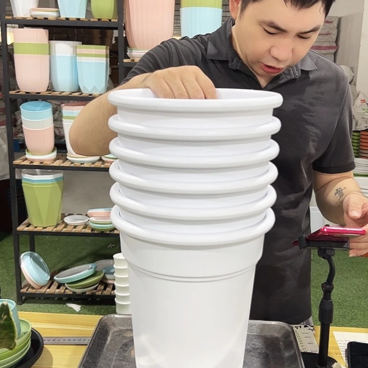 翻边口23高24白色10个无托