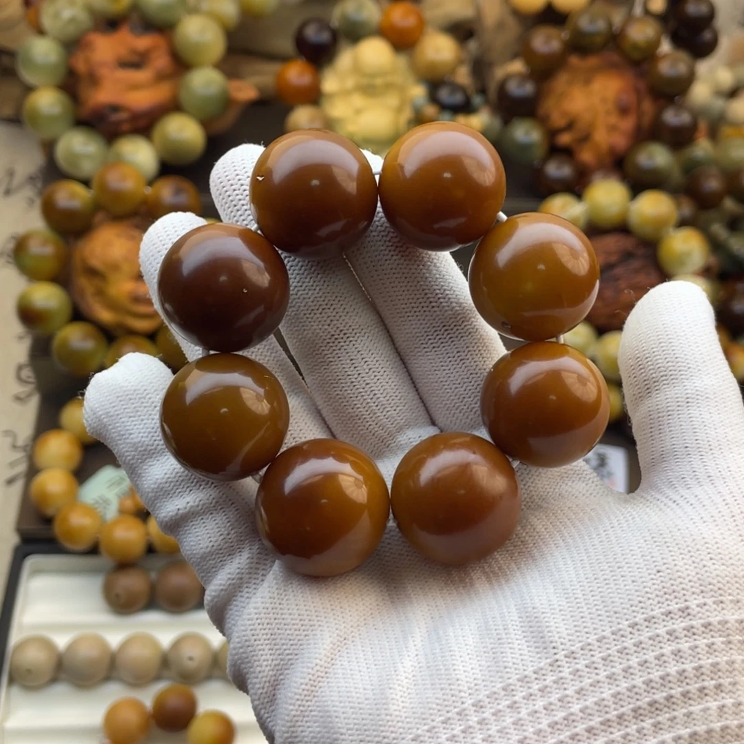 手串龙脊菩提25中瑕手捻